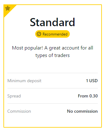 Exness Standard Account